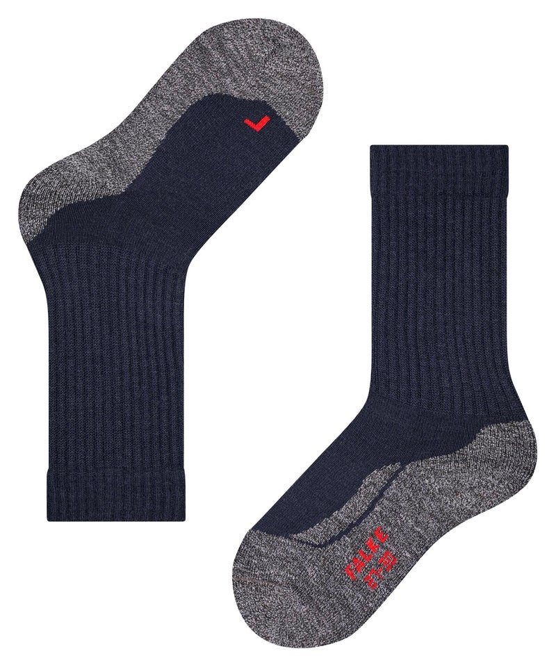 FALKE جوارب مشي دافئة نشطة للأطفال من فالك، صوف ميرينو، زرقاء (بحرية 6120)، 7-9، زوج واحد - Image 5